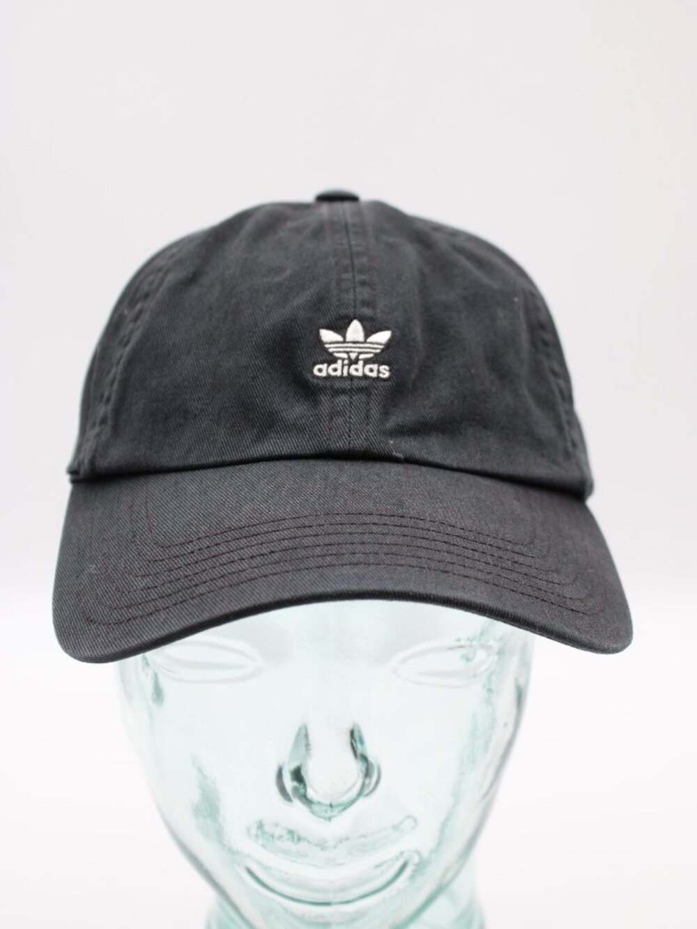 Adidas Hat Cap Unisex Adult One Size Adjustable Black Strapback Embroidered Logo